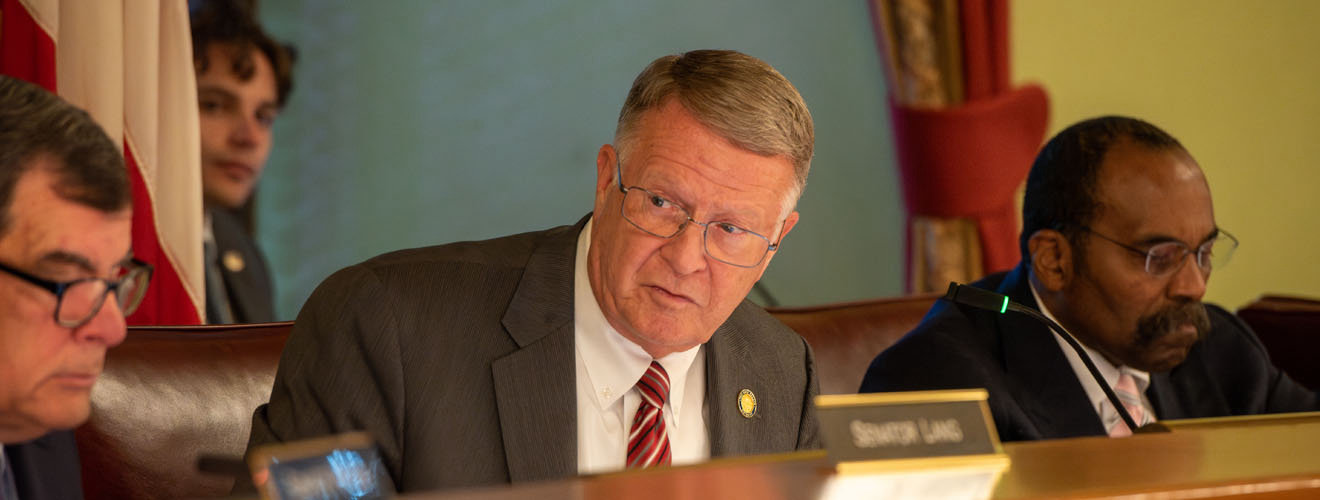 Ohio Senate committee hearing in session with members and public testimony at the Ohio Statehouse